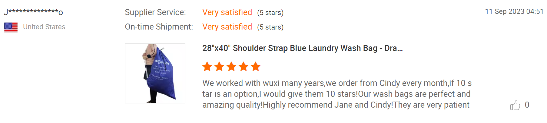 reviews from USA customer