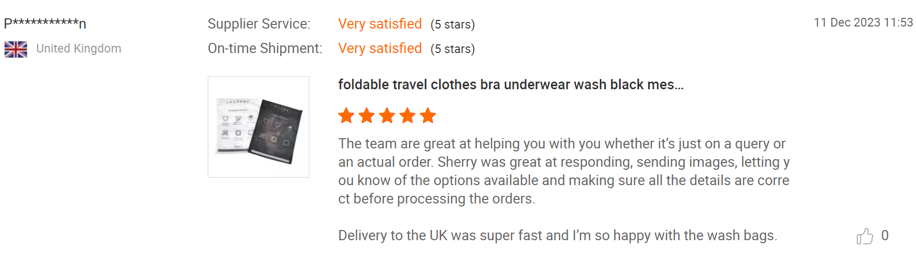 Reviews from UK customer