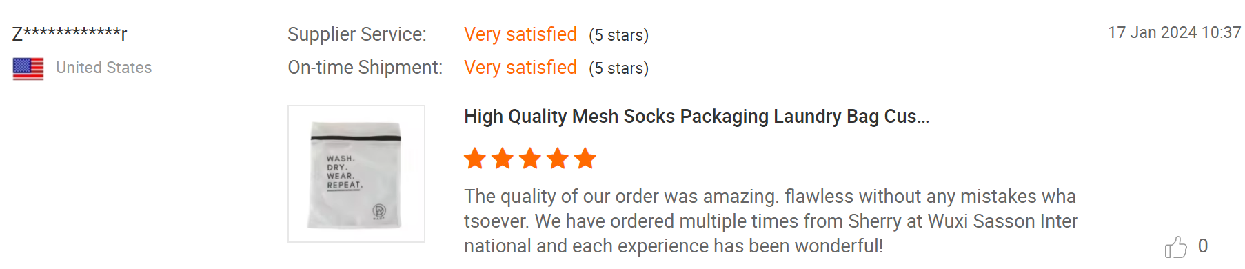 Reviews from USA customer