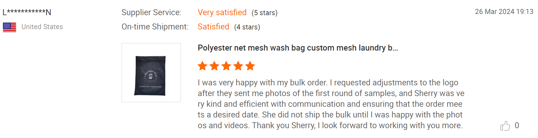 Reviews from USA customer