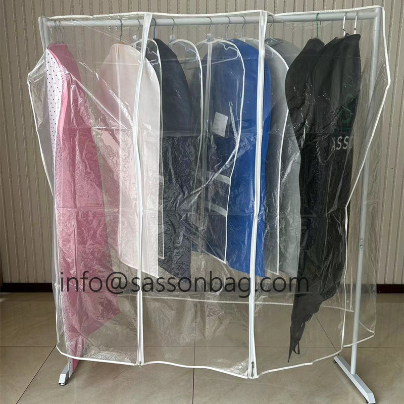 Two Zippers Clothes Rail Cover