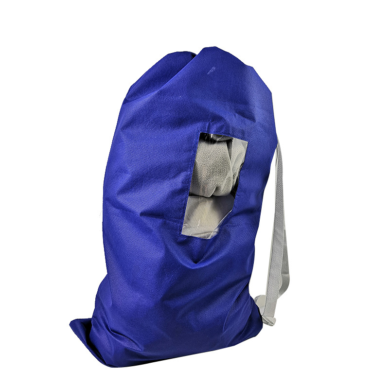 Blue Nonwoven Fabric Laundry Bag