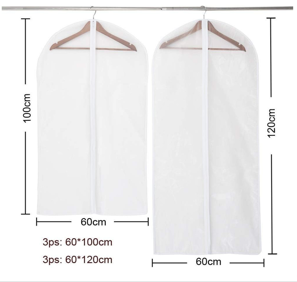 PEVA Translucent Clothes Covers with Zip