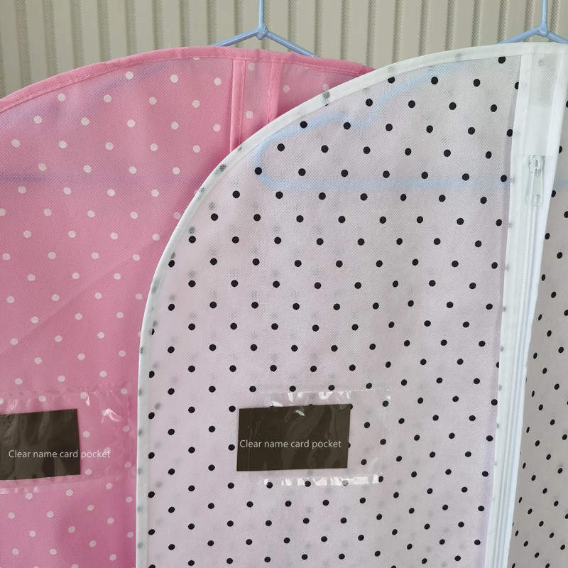 White Polka Dot Garment Bag