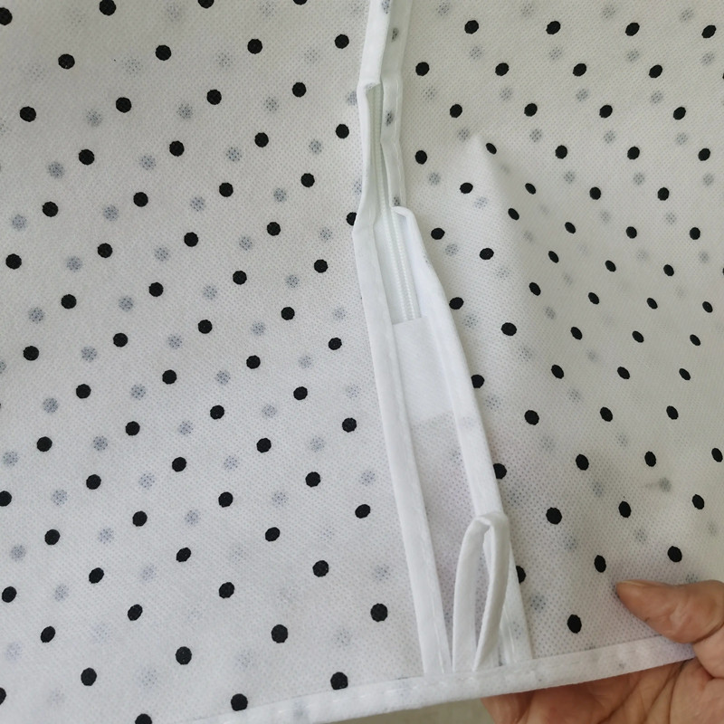 White Polka Dot Garment Bag