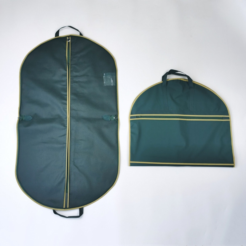 Zipped Green Suit Cover Travel Carrier Bag