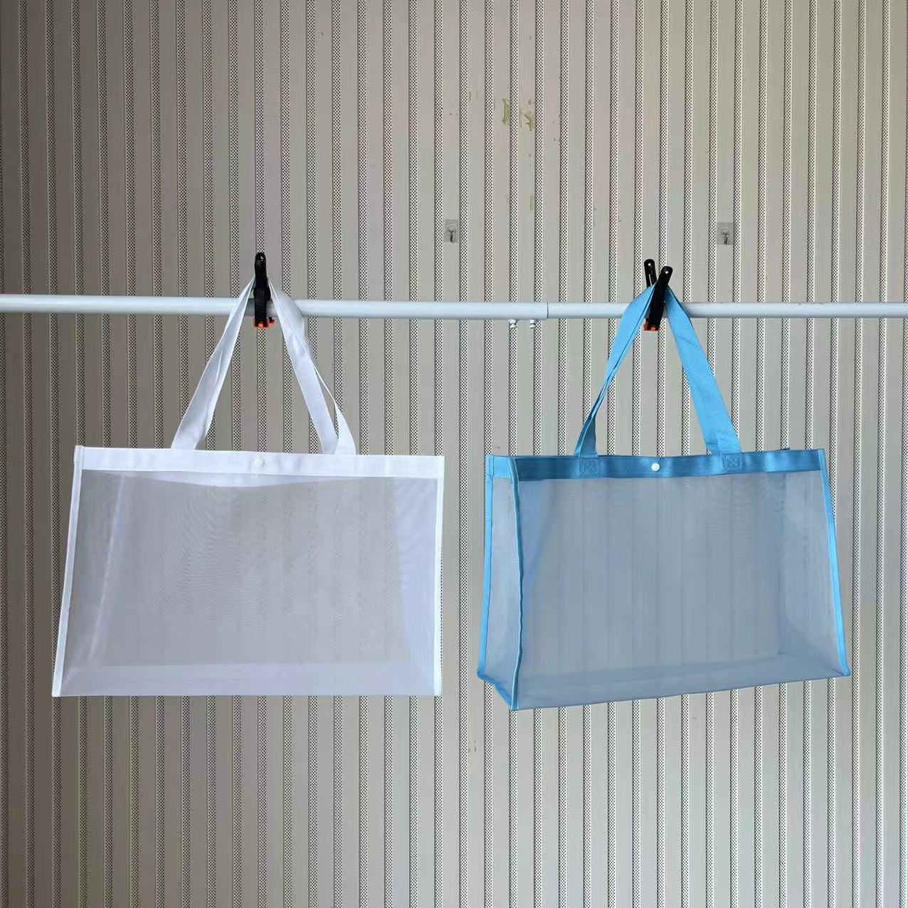 Blue Mesh Tote Bag