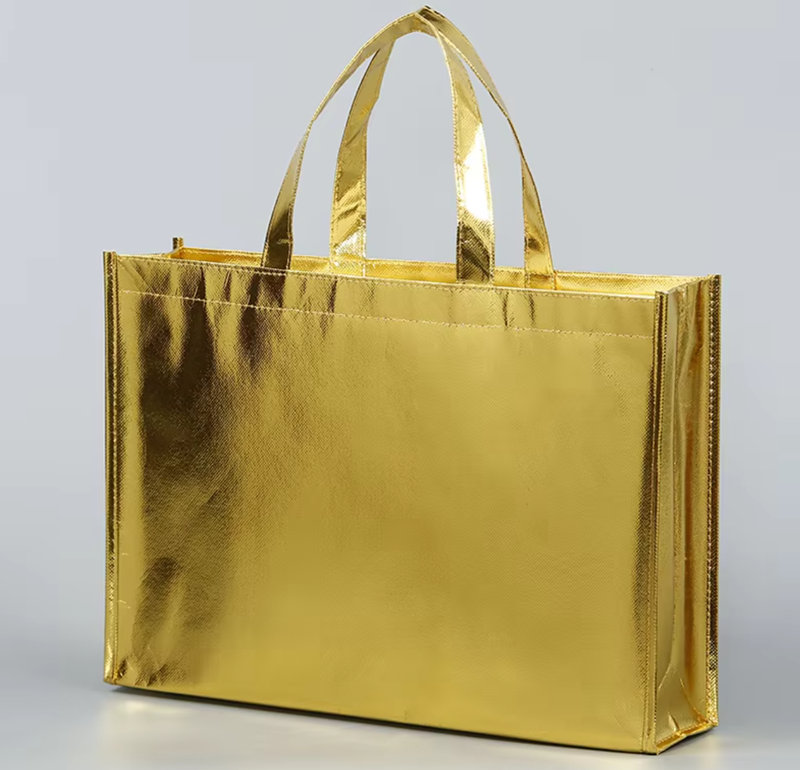 Metallic Laminated Tote Bag