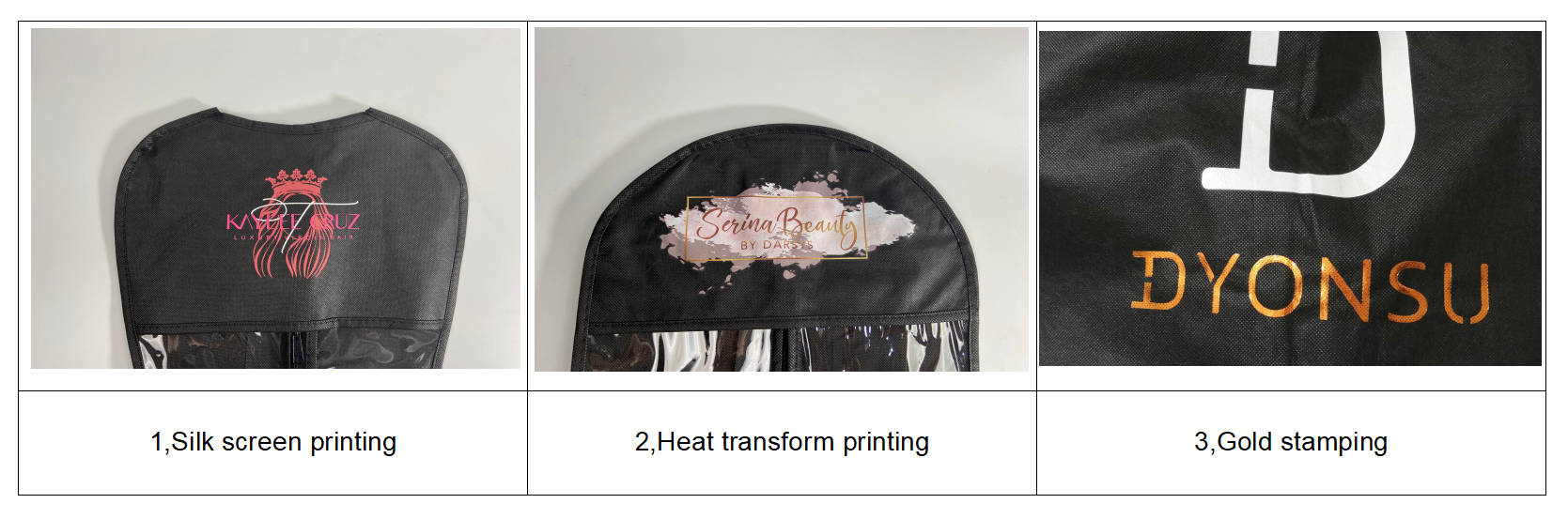 Hair Extension Bag Printing