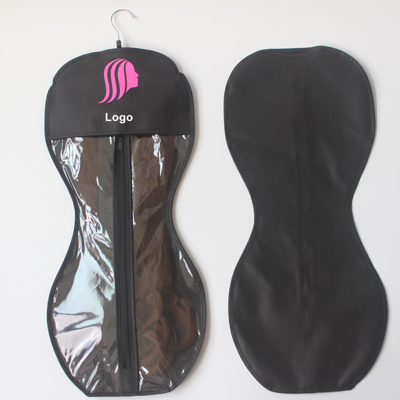 Body Shape Black Hair Extension Bag