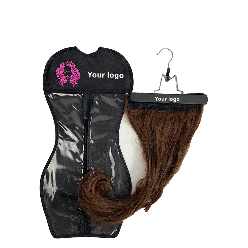 Hair Extension Bags Zip Custom Logo Print