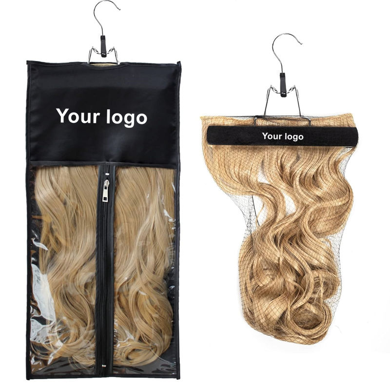 Black Rectangle Hair Extension Bag