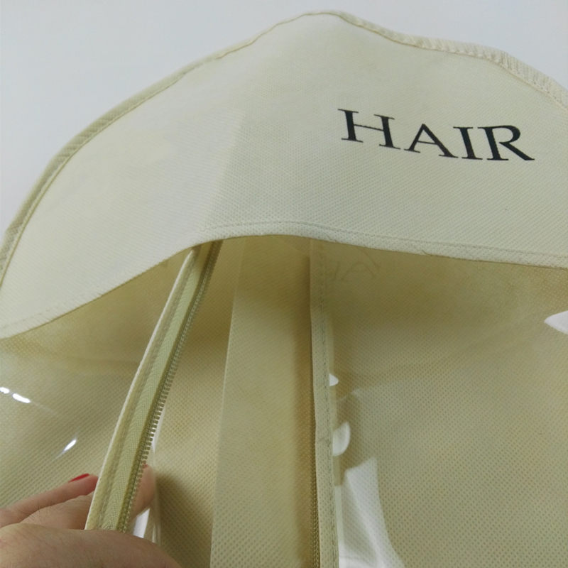 Beige Hair Extension Wig Bag